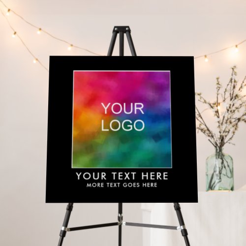 Custom Corporate Business Logo Name Text Simple Foam Board