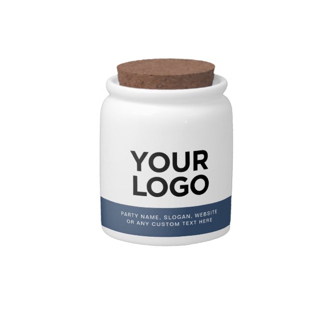 Custom Corporate Business Logo Text Candy Jars (Front)