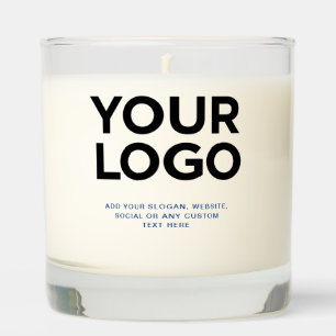 Custom Corporate Business Logo Text Simple Scented Candle