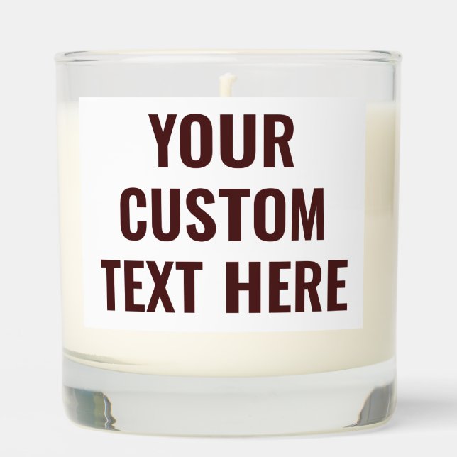 Custom Corporate Business Logo Text Simple Scented Candle (Front)