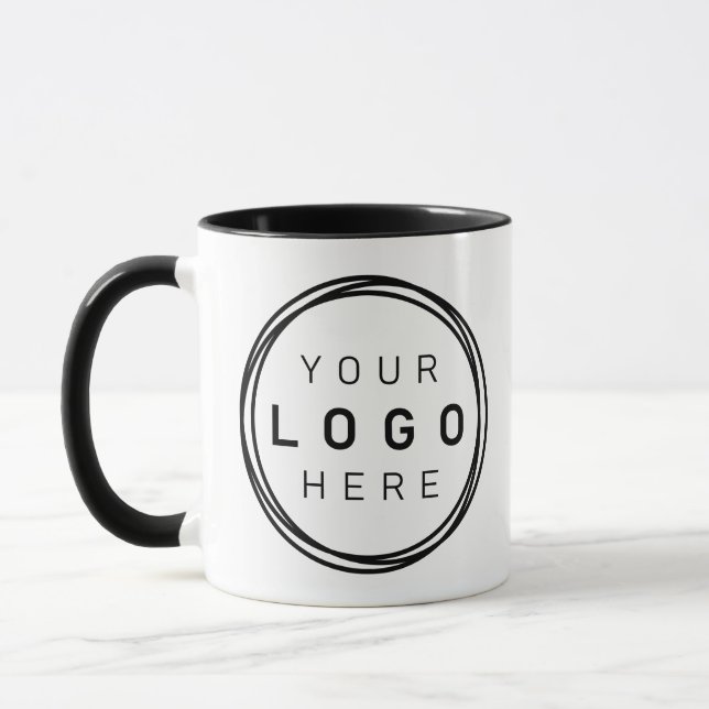 Custom Corporate Business Logo Two-Tone  Mug (Left)