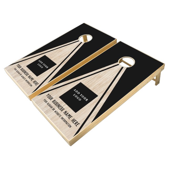 Custom Corporate Business Official Company Logo  Cornhole Set (Angled)