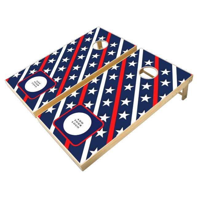 Custom Corporate Business Professional Logo Cornhole Set (Angled)