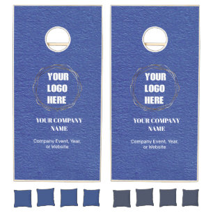 Custom Corporate Company  Business Logo Slogan Cornhole Set