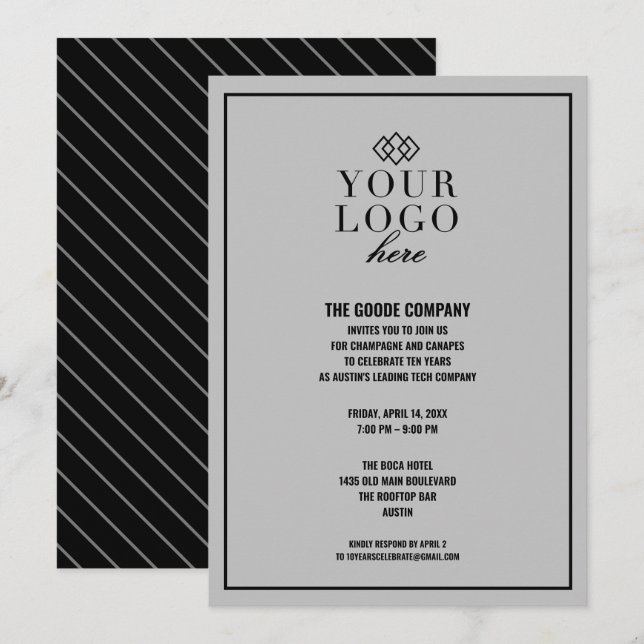 Custom Corporate Company Event | Party Invitation (Front/Back)