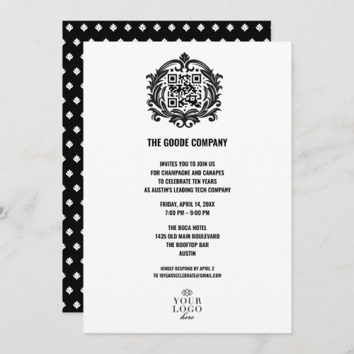 Custom Corporate Company Event  QR Code Invitation