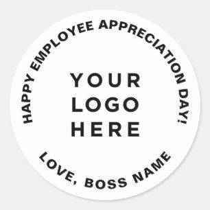 Custom Corporate Employee Appreciation Day Gifts Classic Round Sticker