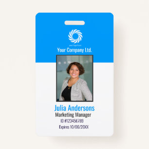 Custom Corporate Employee ID Badge – Teal Prof