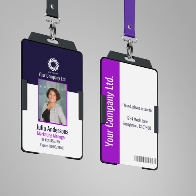 Custom Corporate Employee ID Badge – Teal Prof (Creator Uploaded)