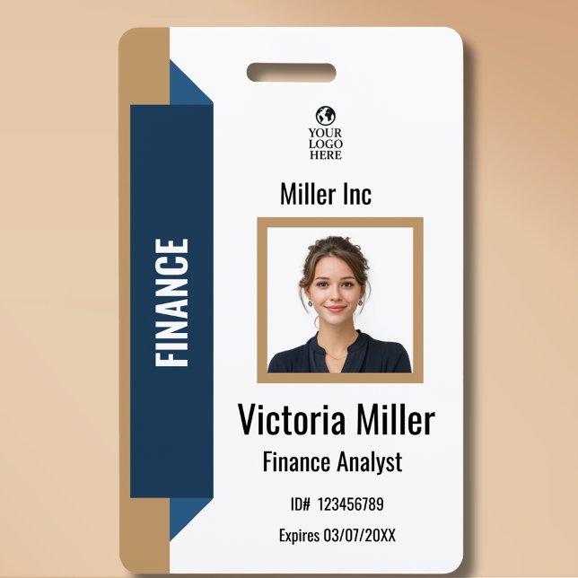 Custom Corporate Employee Photo ID Badge | Navy  (Creator Uploaded)