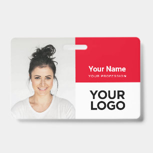 Custom Corporate Employee Photo Logo Name Badge
