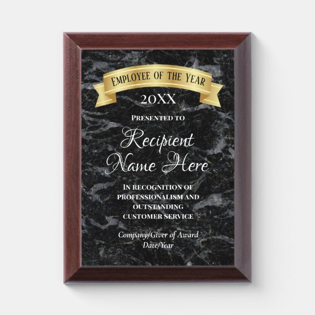 Custom Corporate Gift Employee Award Plaque (Vertical)