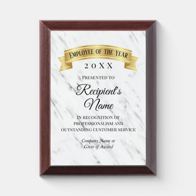Custom Corporate Gift Employee Award Plaque (Vertical)