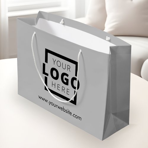 Custom Corporate Logo Business Promotional Grey Large Gift Bag