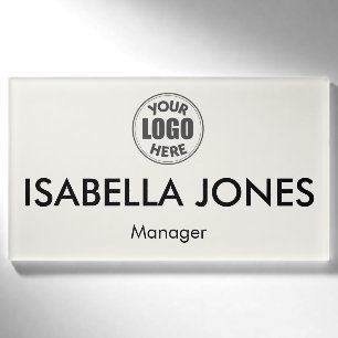 Custom Corporate Logo Minimalist Luxury Name Tag
