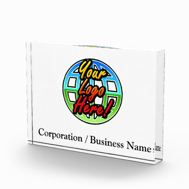 Custom Corporate Logo/Name Desk Plate (Right)