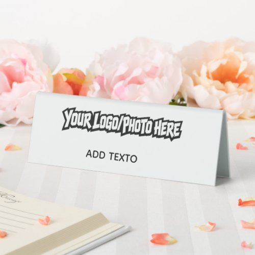 Custom Corporate Logo Name Plastic Table Tent Sign