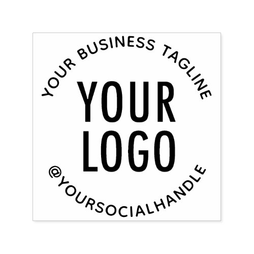 Custom Corporate Logo  Text Circular Company Self_inking Stamp