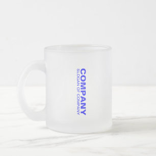 Custom Corporate Name & Slogan   Best Branded Frosted Glass Coffee Mug