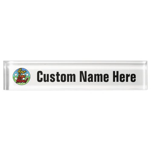 Custom Corporate or Promotional Imprinted Logo Desk Name Plate