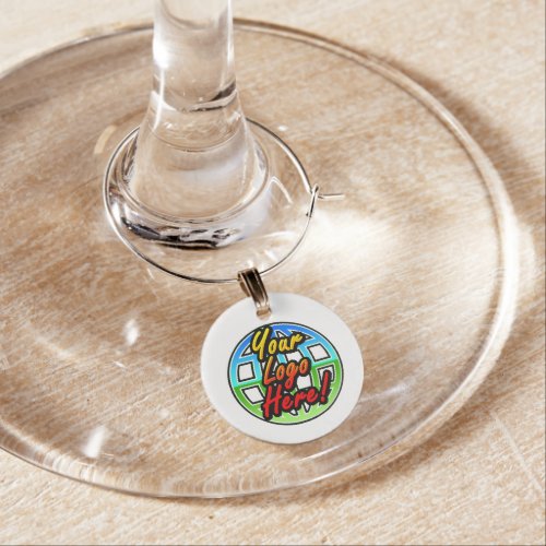 Custom Corporate or Promotional Imprinted Logo Wine Glass Charm