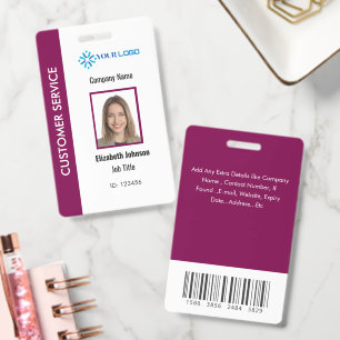 Custom Corporate Photo ID Badge Employee ID