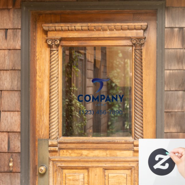 Custom Corporate Promotional Company Logo Window Cling (Home Door)