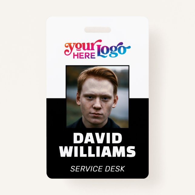 Custom CorporateBadge Employee/Event ID with Photo Badge (Front)