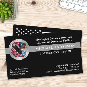 Custom Correctional Officer Law Enforcement Logo Business Card