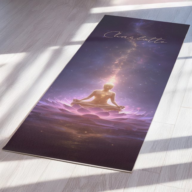 Custom Cosmic Buddha  Yoga Mat (Custom Cosmic Buddha Yoga Mat with your name or text.)