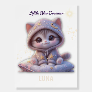 Custom Cosmic Cat Poster – Personalized Pastel
