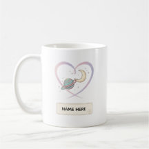 Custom Cosmic Heart Name Mug