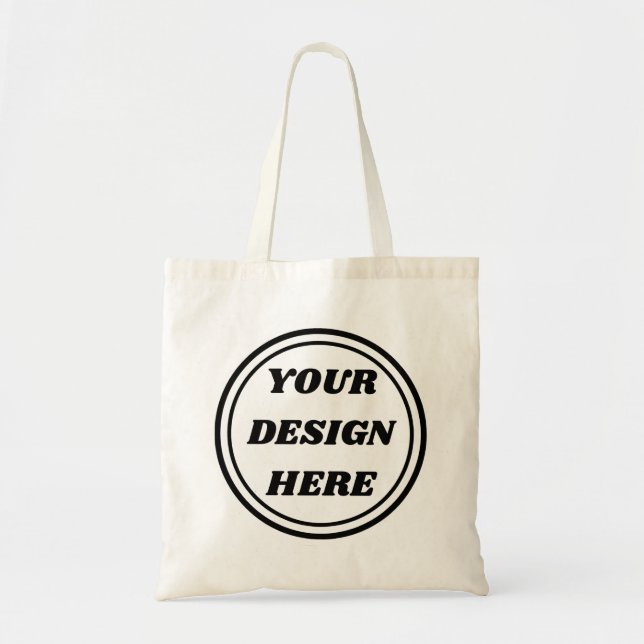 Custom Cotton Canvas Tote Bags, Personalized Gift Bag (Front)