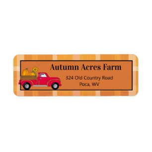 Custom Country Autumn Farm Fall Return Address Label