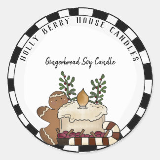 Custom Country Candle Christmas Business Label