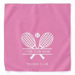 Custom Country Club Name Lawn Tennis Team Pink Bandana