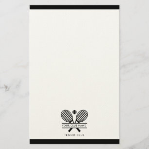 Custom Country Club Name Tennis Team Office Stationery