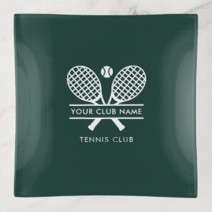 Custom Country Club Tennis Team Green Trinket Tray