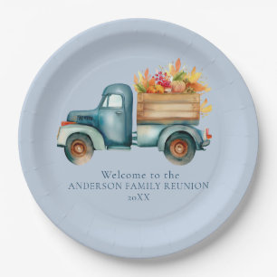 Custom Country Family Reunion Paper Plates