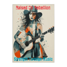 Custom Country Girl Guitarist Art Inspirational