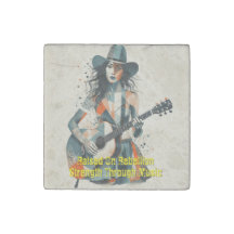 Custom Country Girl Guitarist Art Inspirational