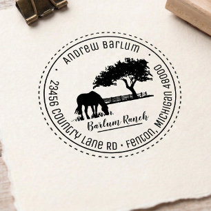 Custom Country Horse Address Stamp