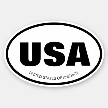 Custom Country Or State Abbreviation Oval Vinyl Sticker by iprint at Zazzle