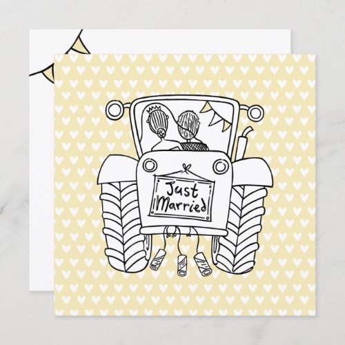 Custom Country Wedding Tractor Invitation