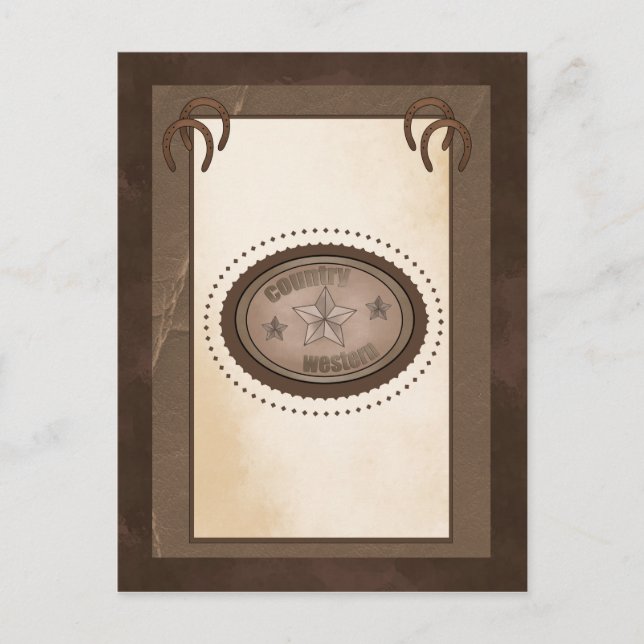 Custom Country Western Postcard (Front)
