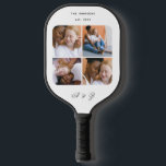 Custom Couple 4 Photo Collage Wedding & Monogram Pickleball Paddle<br><div class="desc">This beautiful paddle would make a wonderful anniversary/wedding couple gift. Easily add your photos & text by clicking on the "personalize" option.</div>