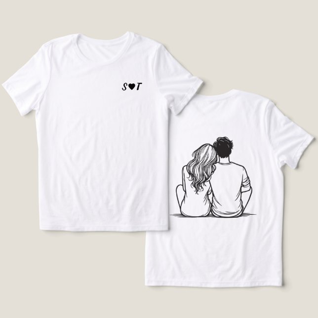 Custom Couple Gift Women’s Tri-Blend Tee (Design Front & Back)