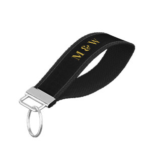 Custom Couple Initials Wrist Keychain for Lovers