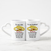 Mr and Mrs, Personalized Heart Shaped Mug Set, Valentine's Day gift -  PersonalFury