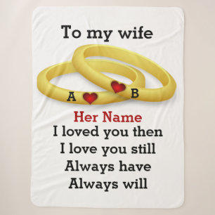 Custom couple love wedding anniversary monogram sherpa blanket